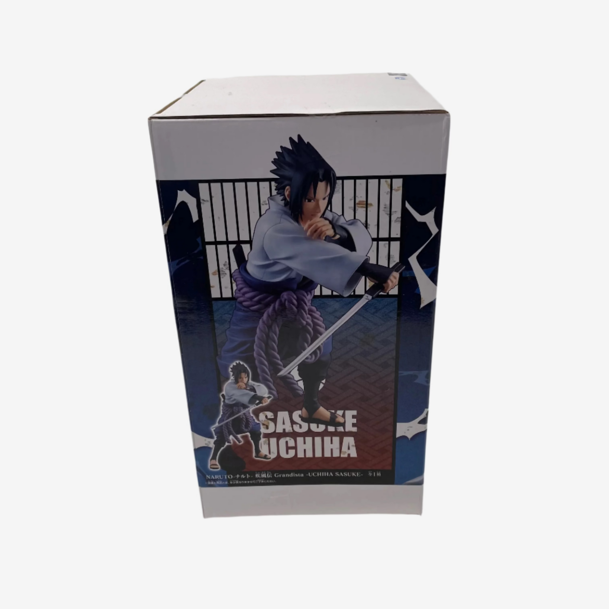 Box featuring an anime character with a sword on a white background