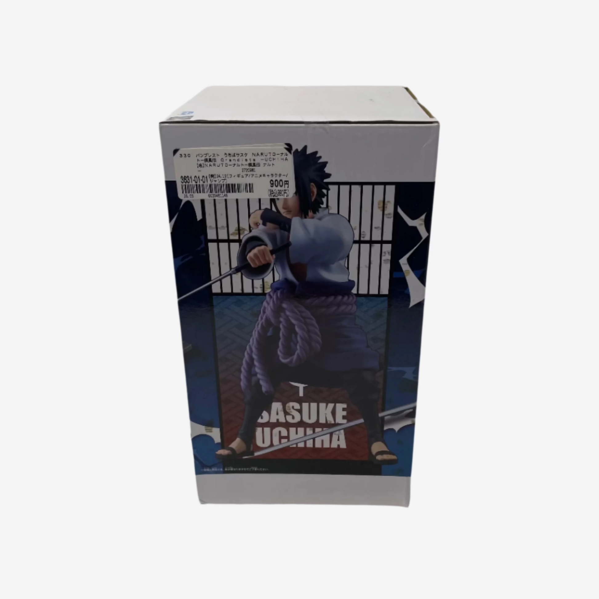 Box packaging of a character with a stylized design on a white background