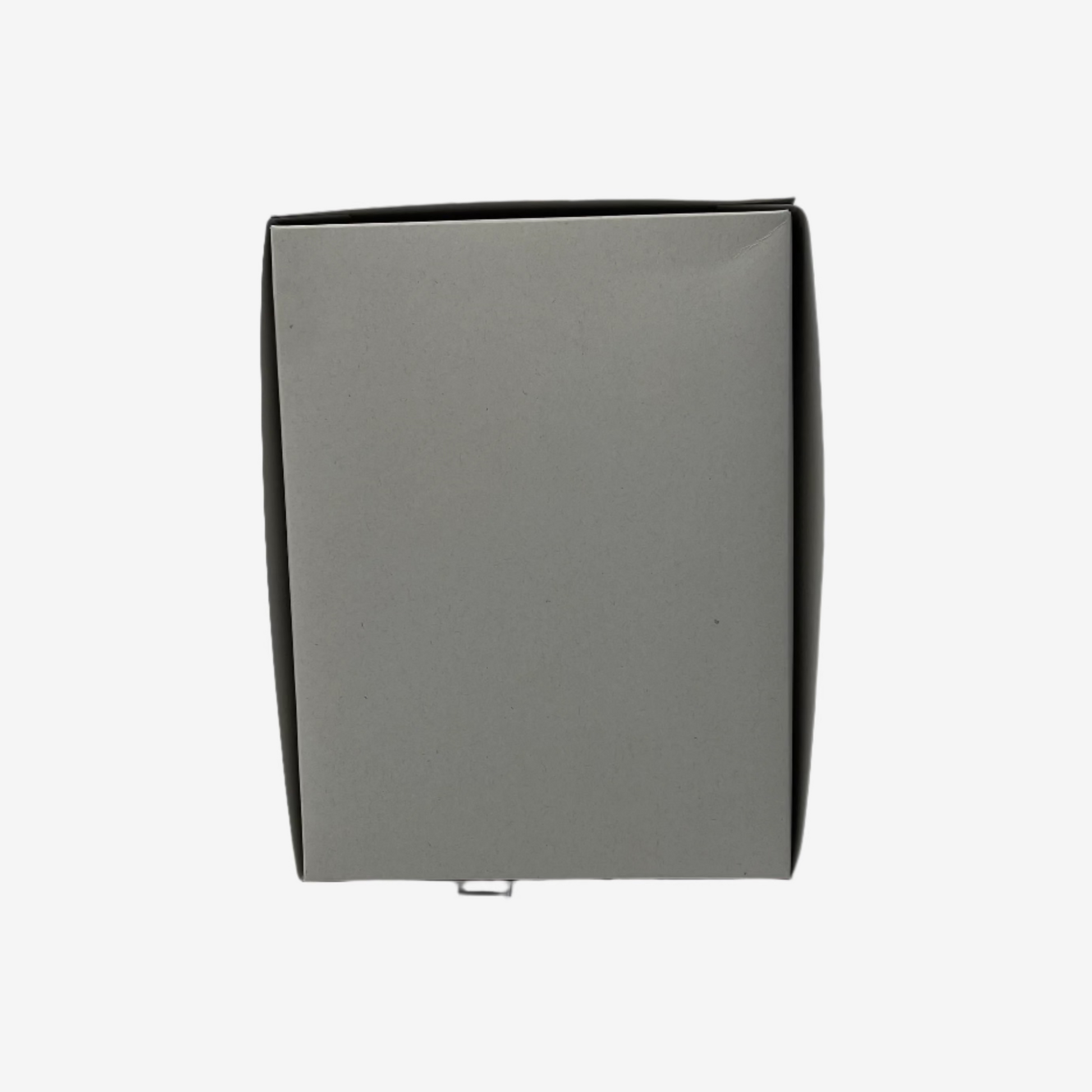 Gray rectangular box on a white background