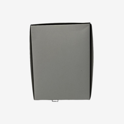 Gray rectangular box on a white background