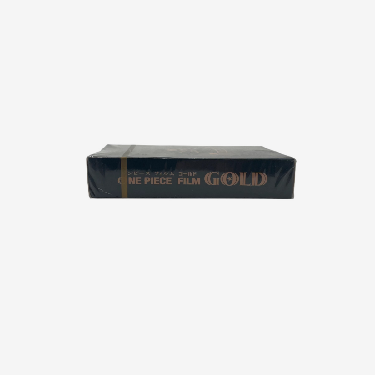 Box of 'One Piece Film Gold' on a gray background