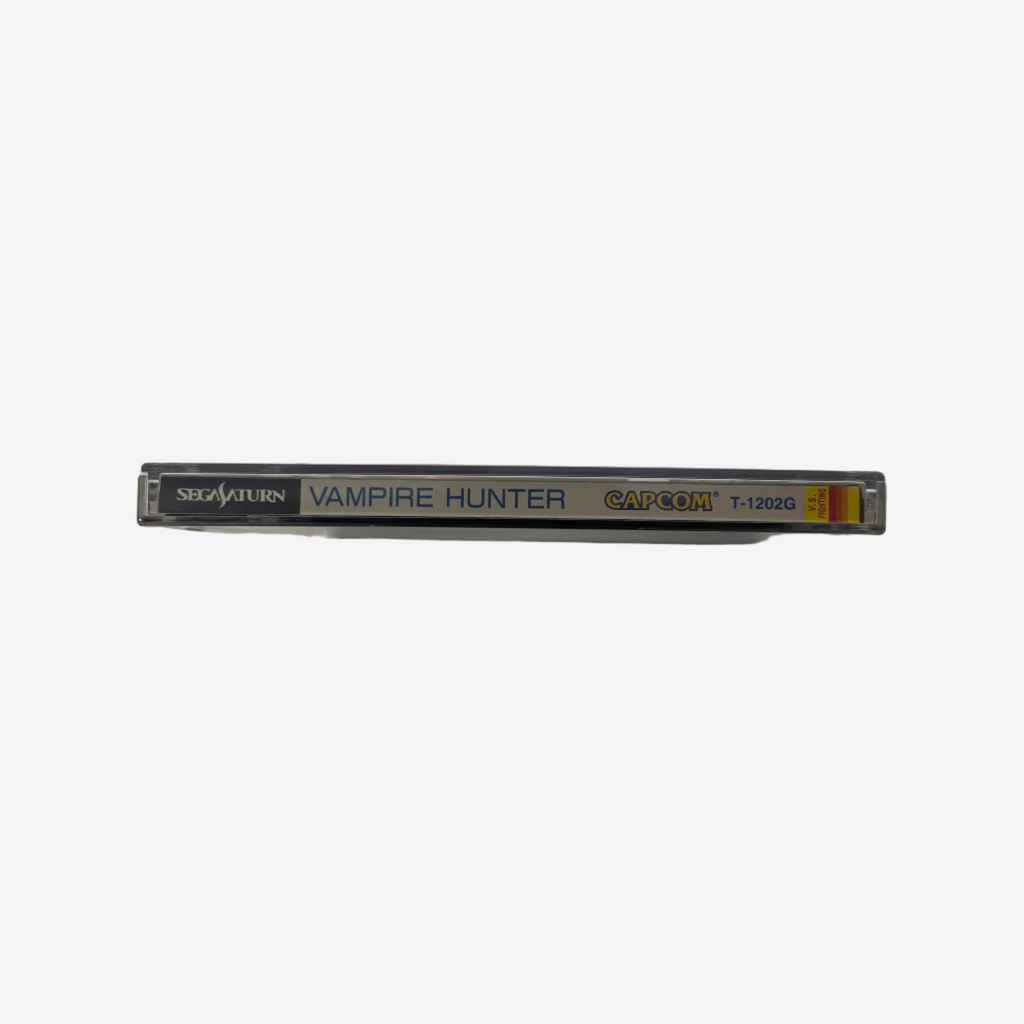 Vampire Hunter Capcom game cartridge on a white background
