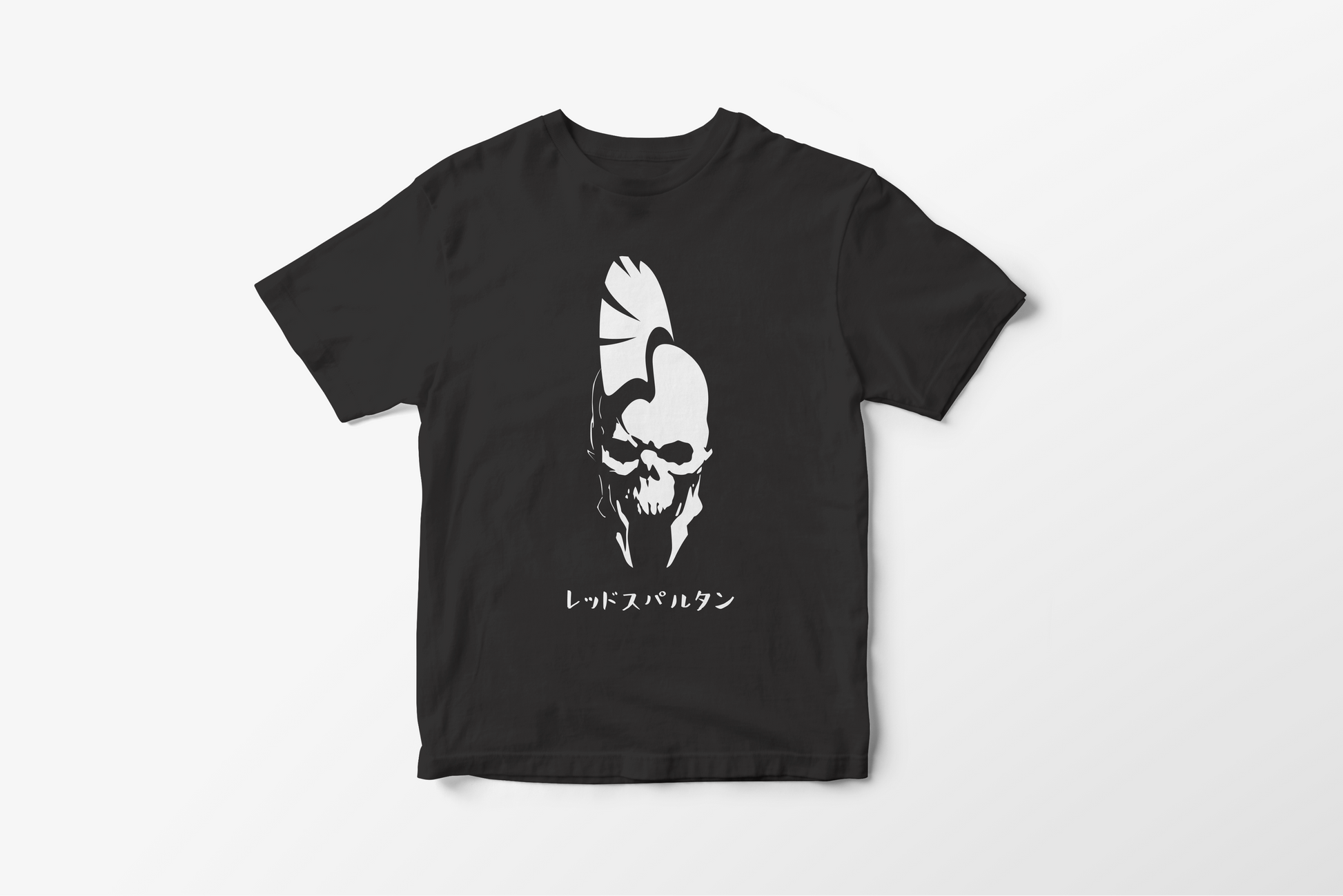 Red Spartan Logo T-Shirt - Japanese Text