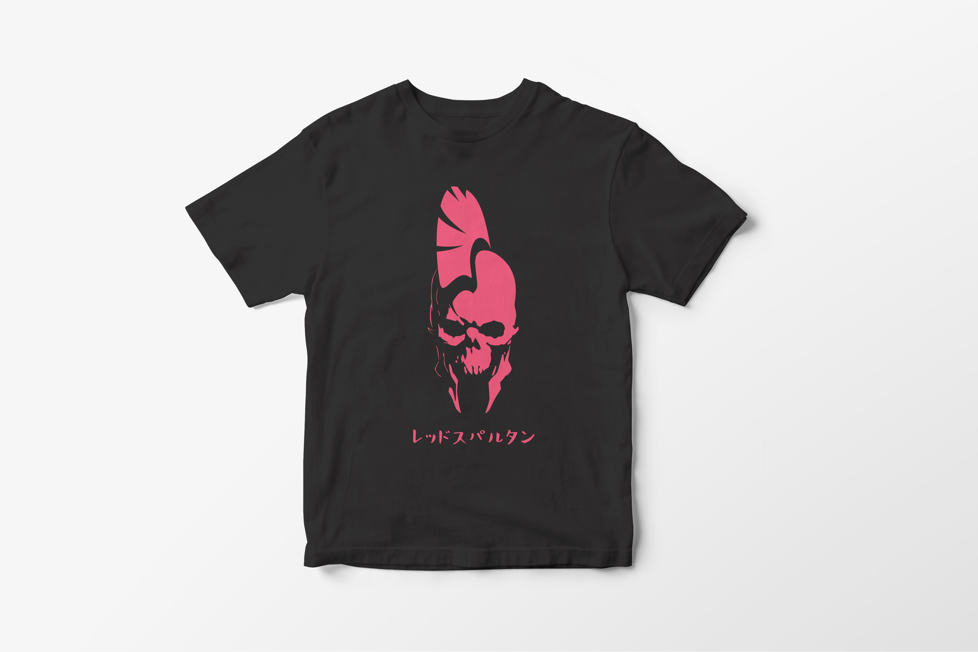 Red Spartan Logo T-Shirt - Japanese Text