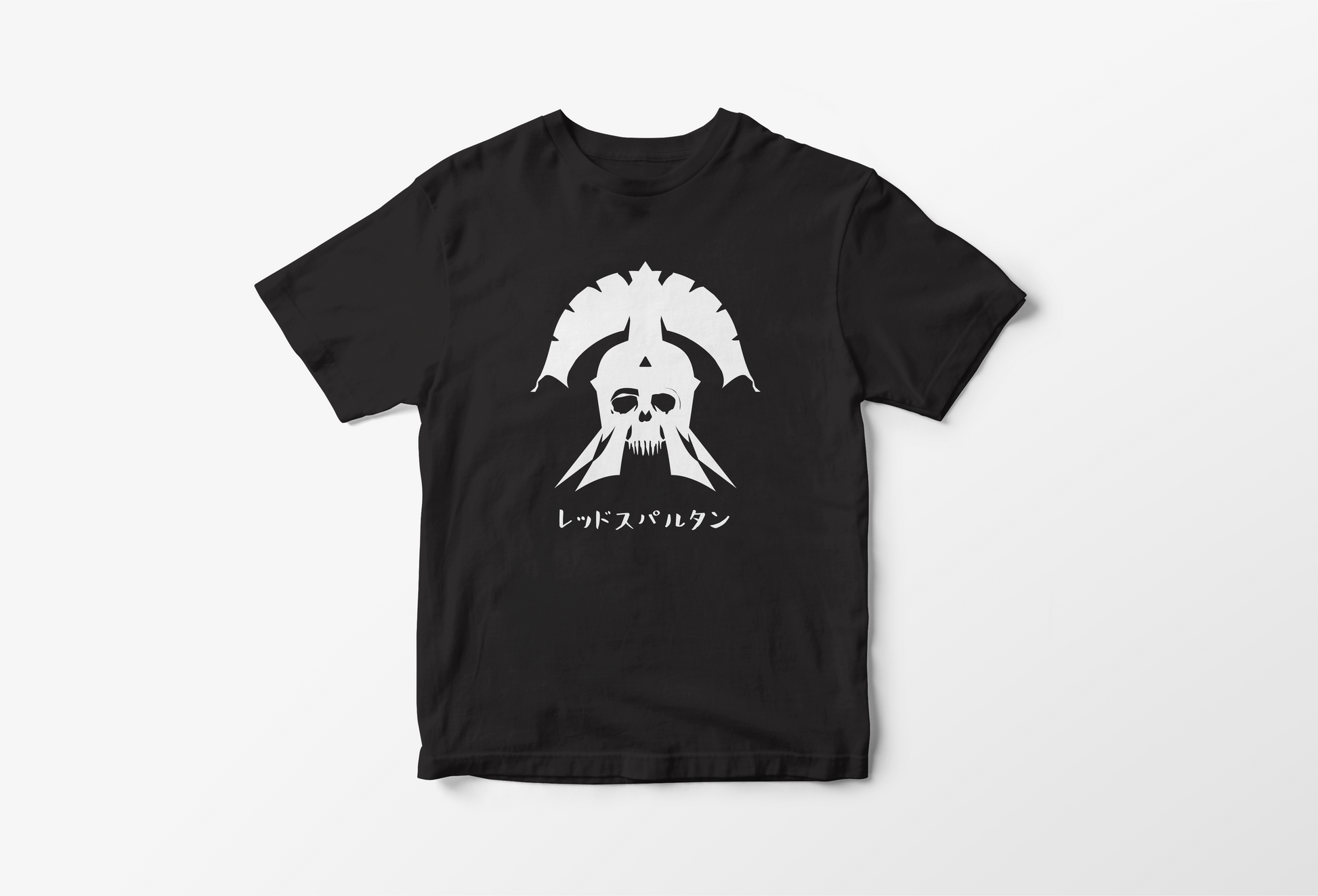 Red Spartan Logo T-Shirt - Japanese Text