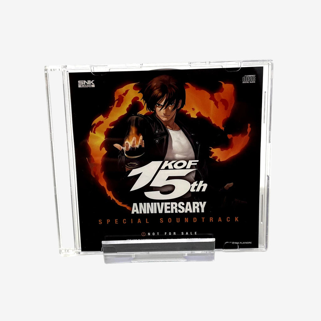 KOF 15th Anniversary Special Soundtrack CD case with character design on a white background
